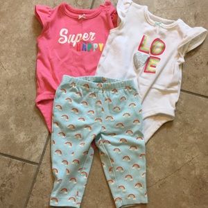Carters Rainbow outfit set